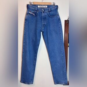 Diesel Blue Medium Wash 100% Cotton Baggy Jeans Size 31 x 34 Unisex